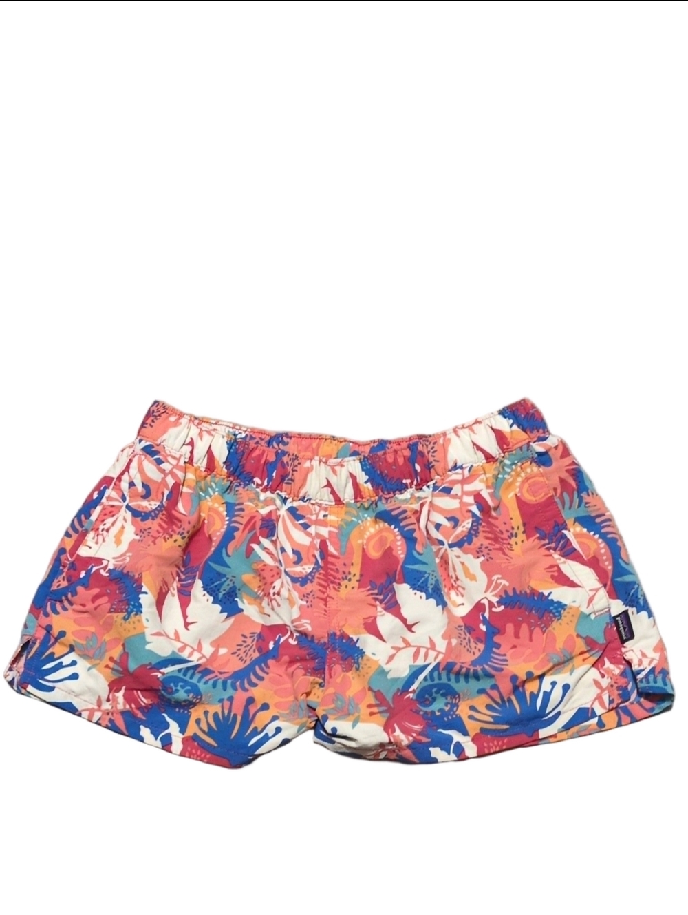 Patagonia Wild Waratah: Reef Pink Barely Baggie Shorts Size Small